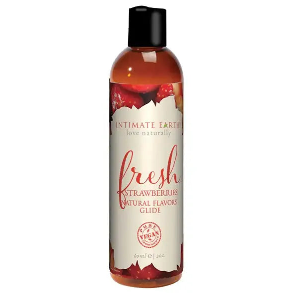 Lubricant - Intimate Earth Natural Flavors Fresh Strawberries 60 ml