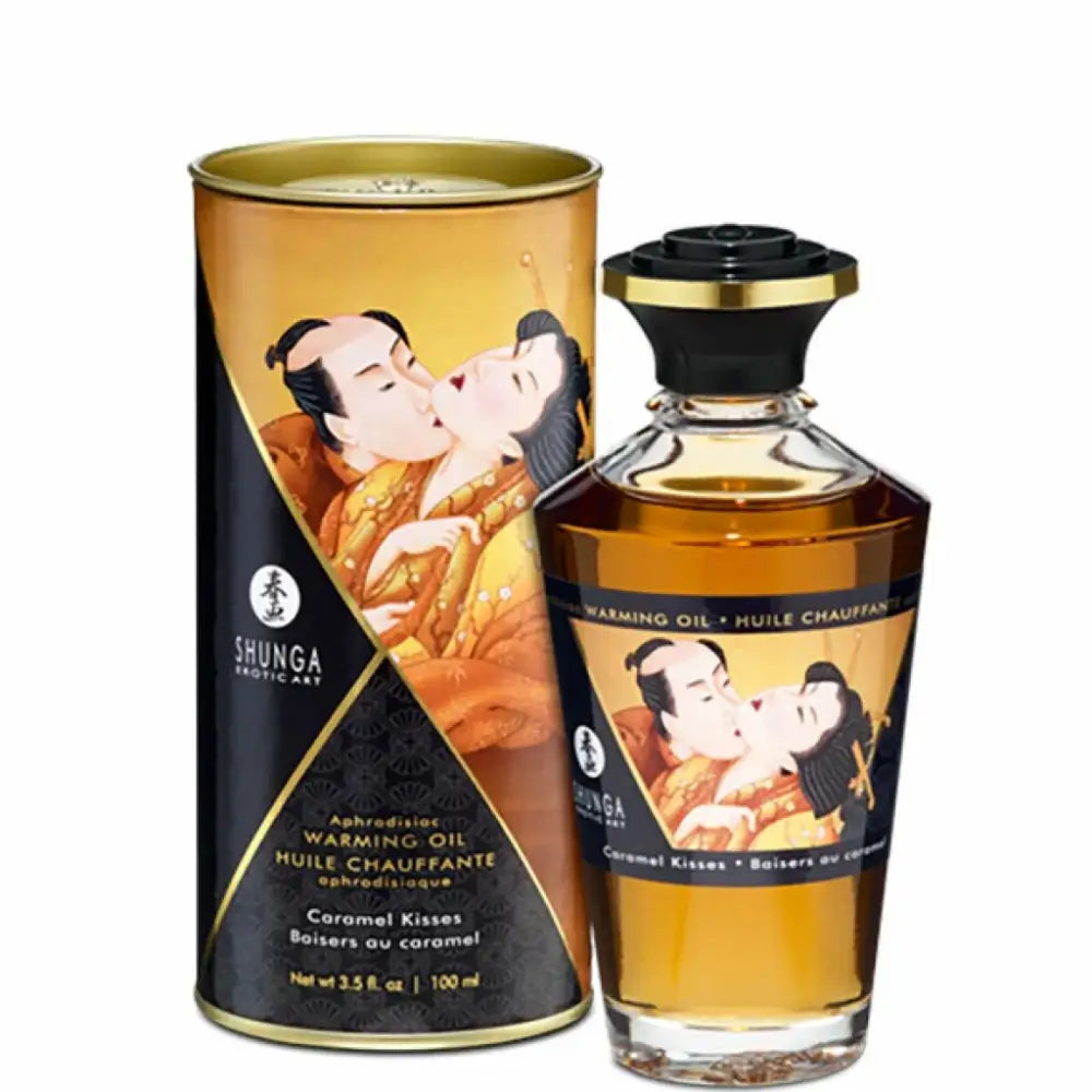 Warming massage oil - Shunga Aphrodisiac Warming Oil Caramel Kisses 100 ml