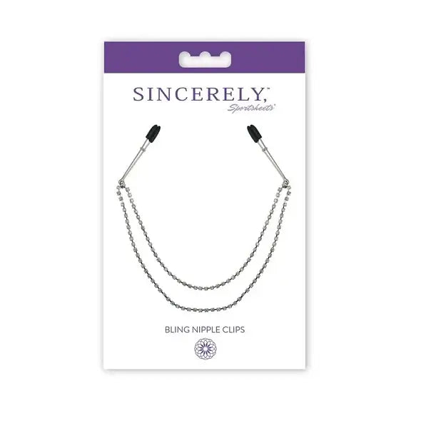 Nipple Clamps - Sportsheets Sincerely Bling Nipple Clips