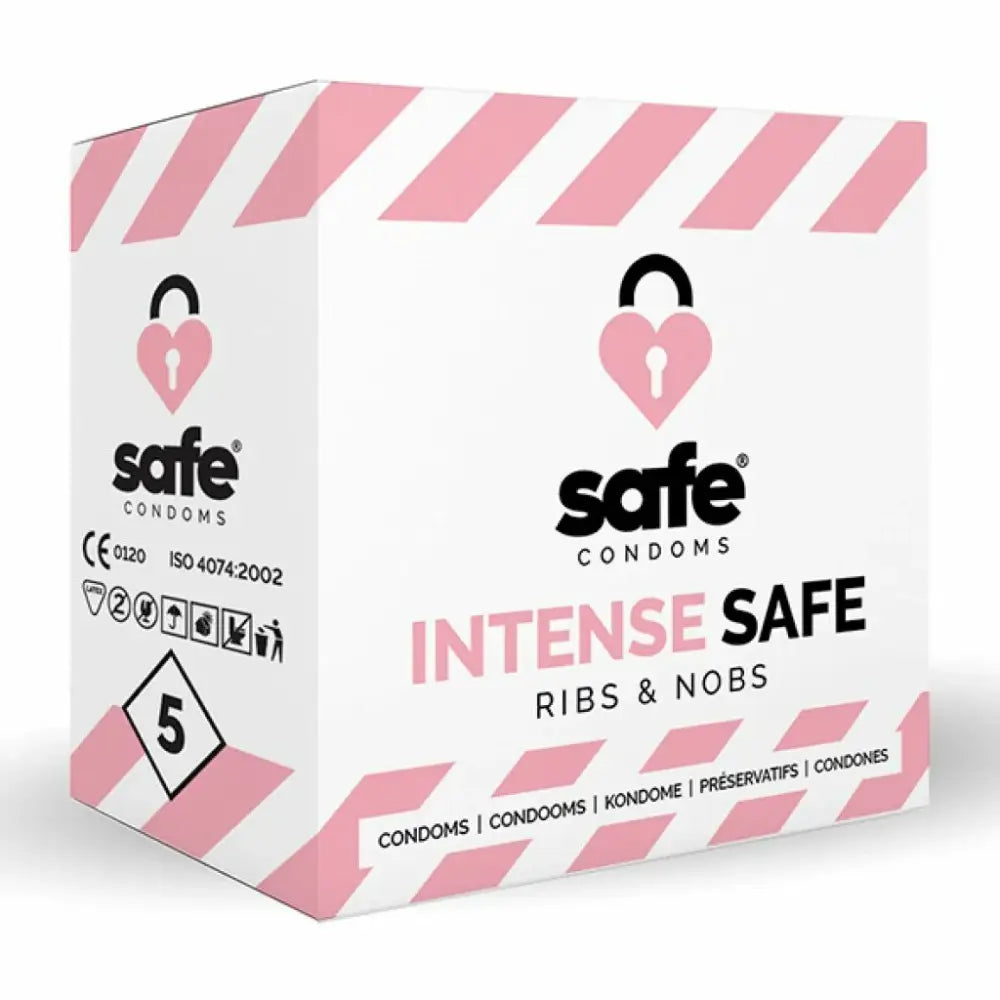 Stimulating condoms - Safe Intense Safe 5 pcs