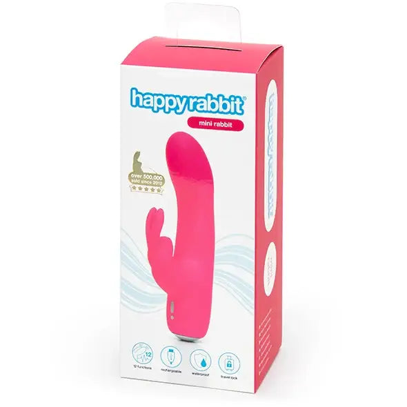 Happy Rabbit Mini Pink – Moc i Elegancja w Kompaktowej Formie!