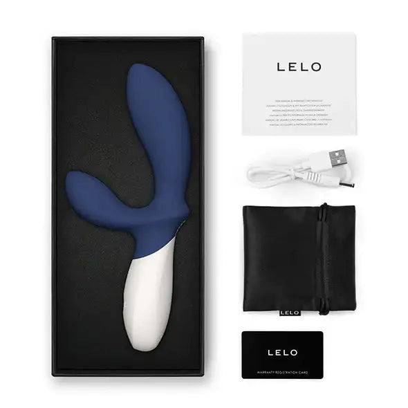 Vibrating prostate massager - Lelo Loki Wave 2 Base Blue